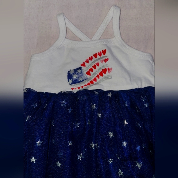 Baby starters 4th July dress with crotch snap size 0-3 months - Picture 2 of 5